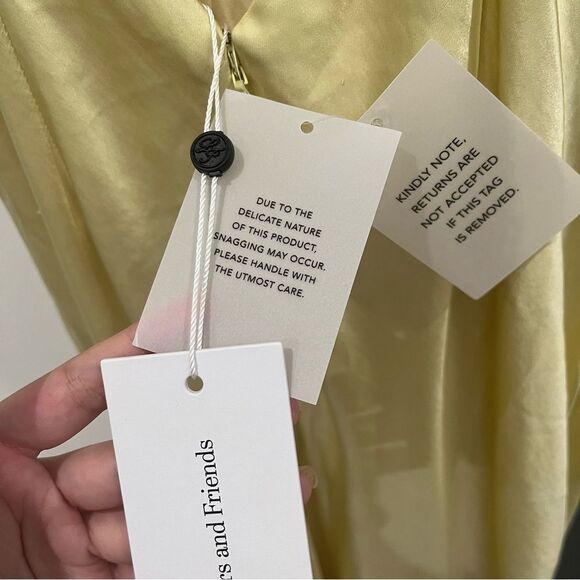 NWT Lovers and Friends Maxi Dress Alani Butter Yellow Gown Wedding Guest size XS - Picture 10 of 10